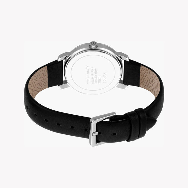 Esprit Women's Black Leather Watch, Black Dial | Es1l183m0015 by i-watch