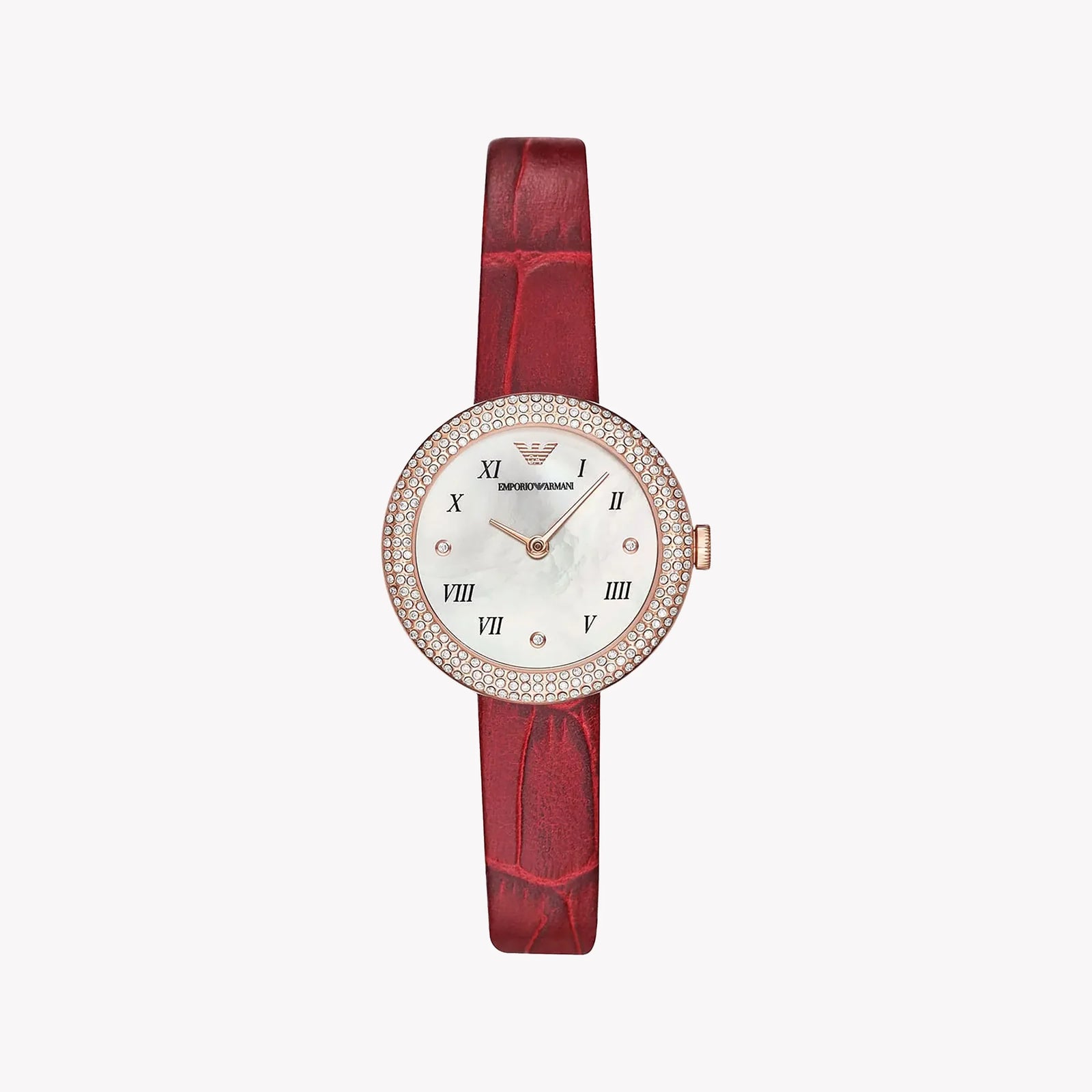 Emporio Armani Women's Rose Gold Watch, White Dial | Ar11357 by i-watch