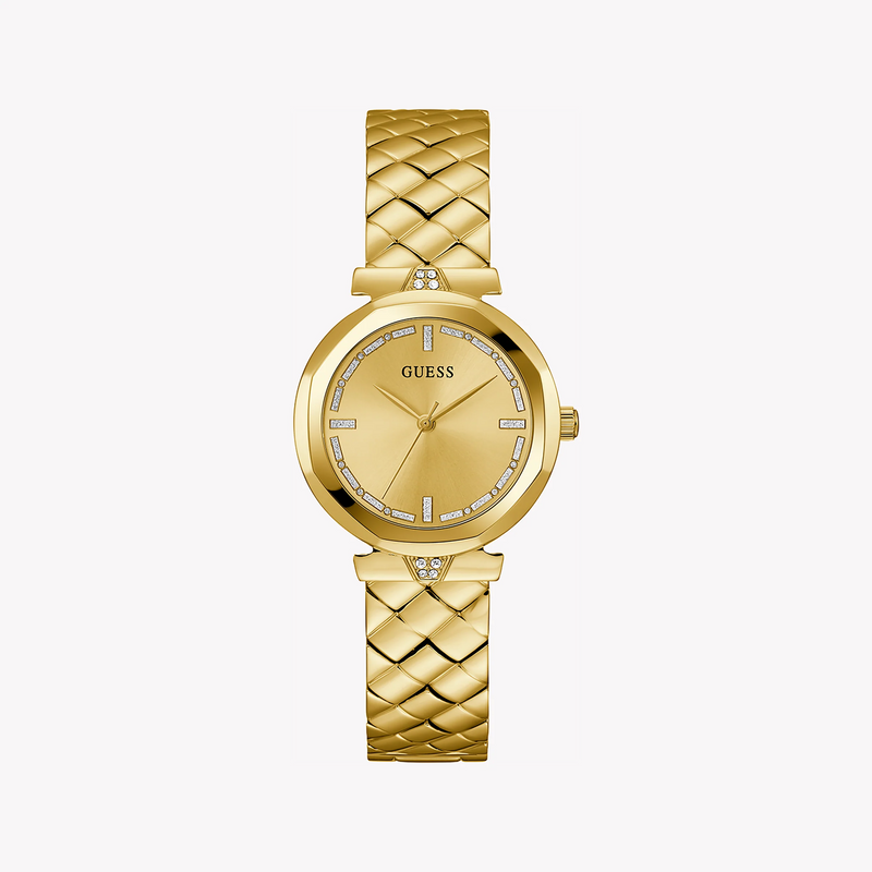 Guess Women's Gold Stainless Steel Watch, Gold Dial | Gw0613l2 by i-watch