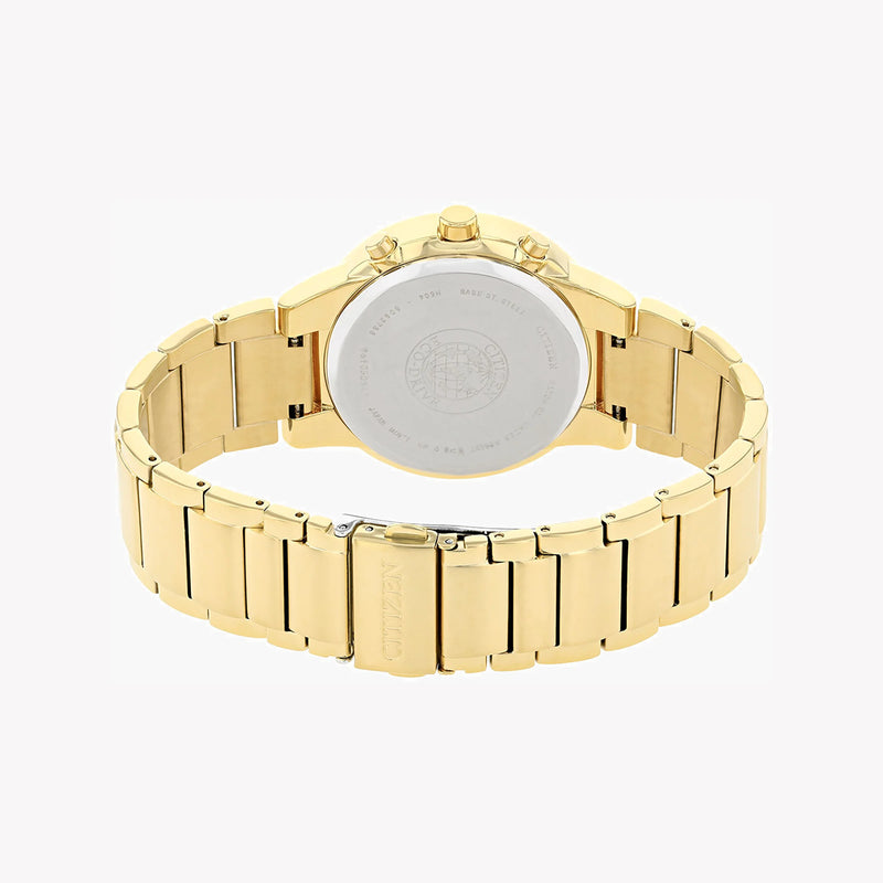 Bold Performance Men's Gold Stainless Steel Watch, Black Dial | At2242-55e by i-watch
