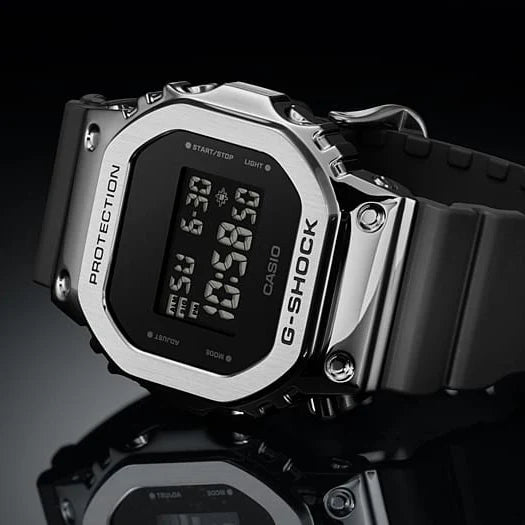 Casio G-Shock Men's Silver & Black Watch, Digital | Gm-5600-1er by i-watch