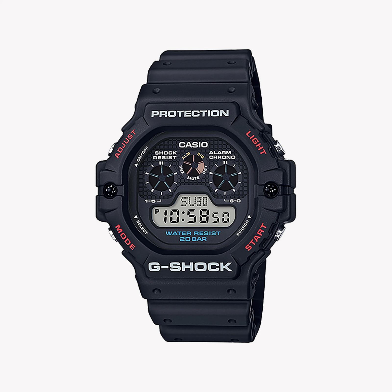 G-Shock Men's Black Resin Watch, Digital Display | Dw-5900-1dr by i-watch