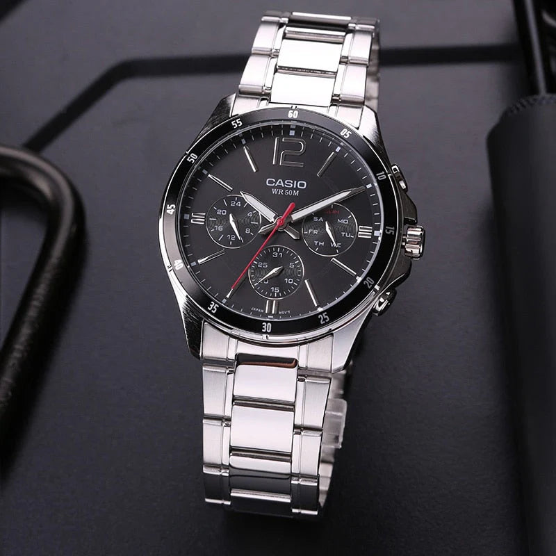 Casio Men's Stainless Steel Watch, Silver | Mtp-1374d-1avdf by i-watch