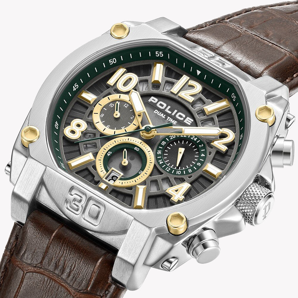 POLICE PEWJF0021902 ELEGANT TIMEPIECE - GENTLEMAN'S QUARTZ WATCH WITH LEATHER BAND & STRIKING BLACK DIAL-i-Watch-3