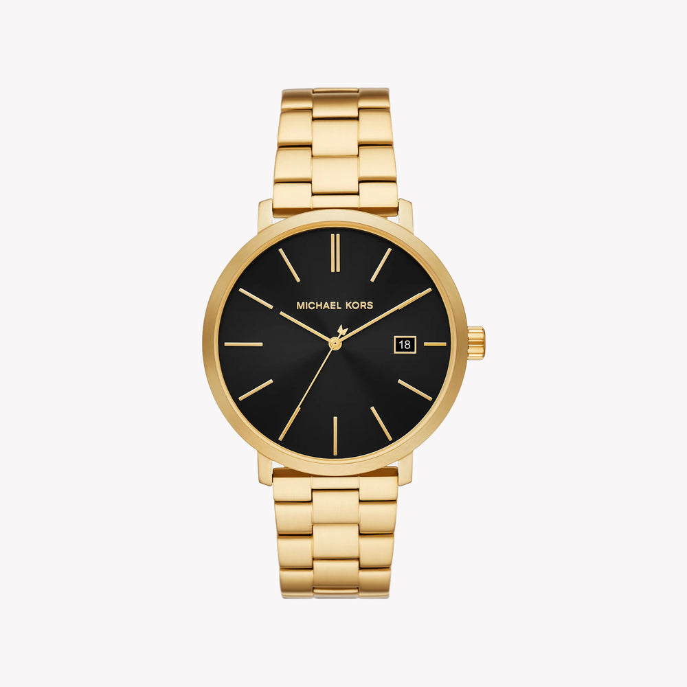 Michael Kors Men's Gold Watch, Black Dial | Mk9136 – i-watch