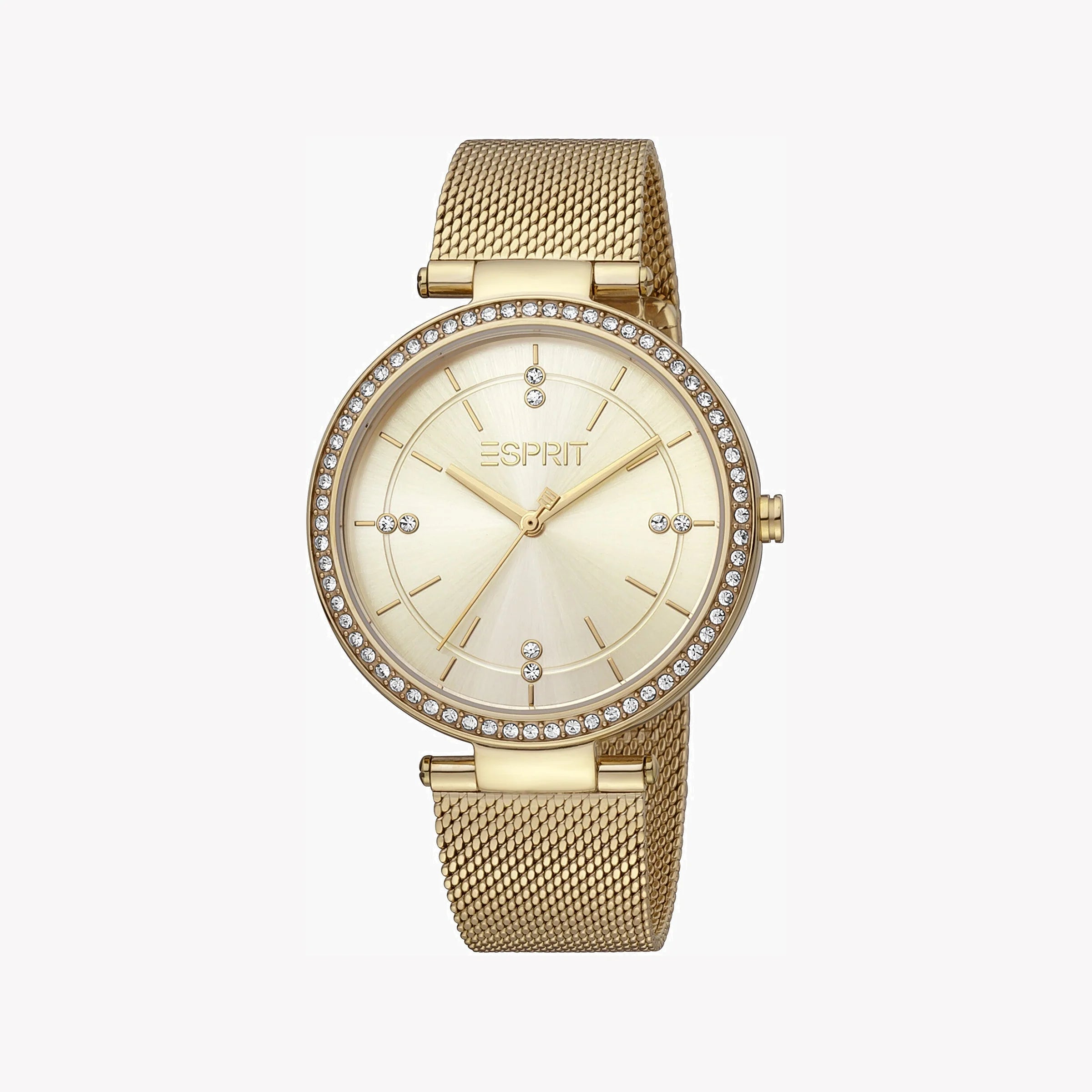 ESPRIT Women's Watch with Gold Stainless Steel Case and Gold Stainless Steel Band