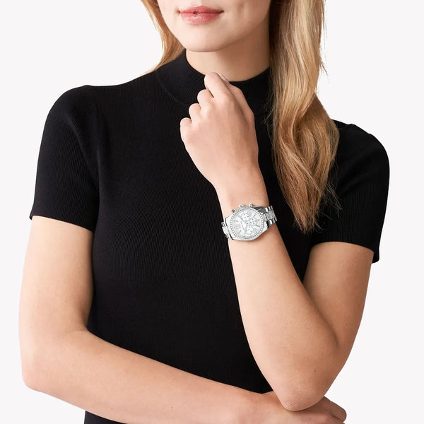 Michael Kors Women's Silver Stainless Steel Watch, Silver Dial | Mk7243 by i-watch