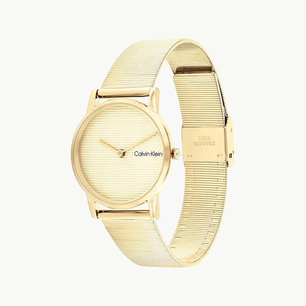 CK CALVIN KLEIN GOLD CHARM - MODERN SOPHISTICATION WOMEN'S WATCH WITH STAINLESS STEEL BAND-i-Watch-2