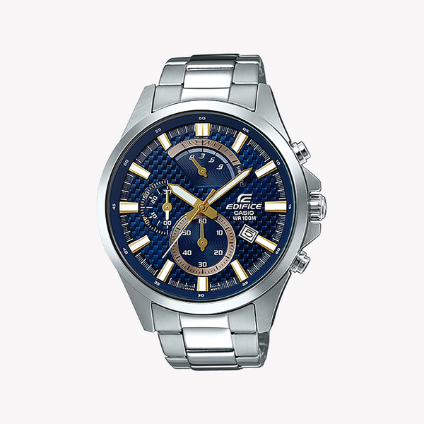 Casio Edifice Efv-530d-2avudf - Elegant Adventurer Men's Watch With Blue Dial & Stainless Steel Band by i-watch