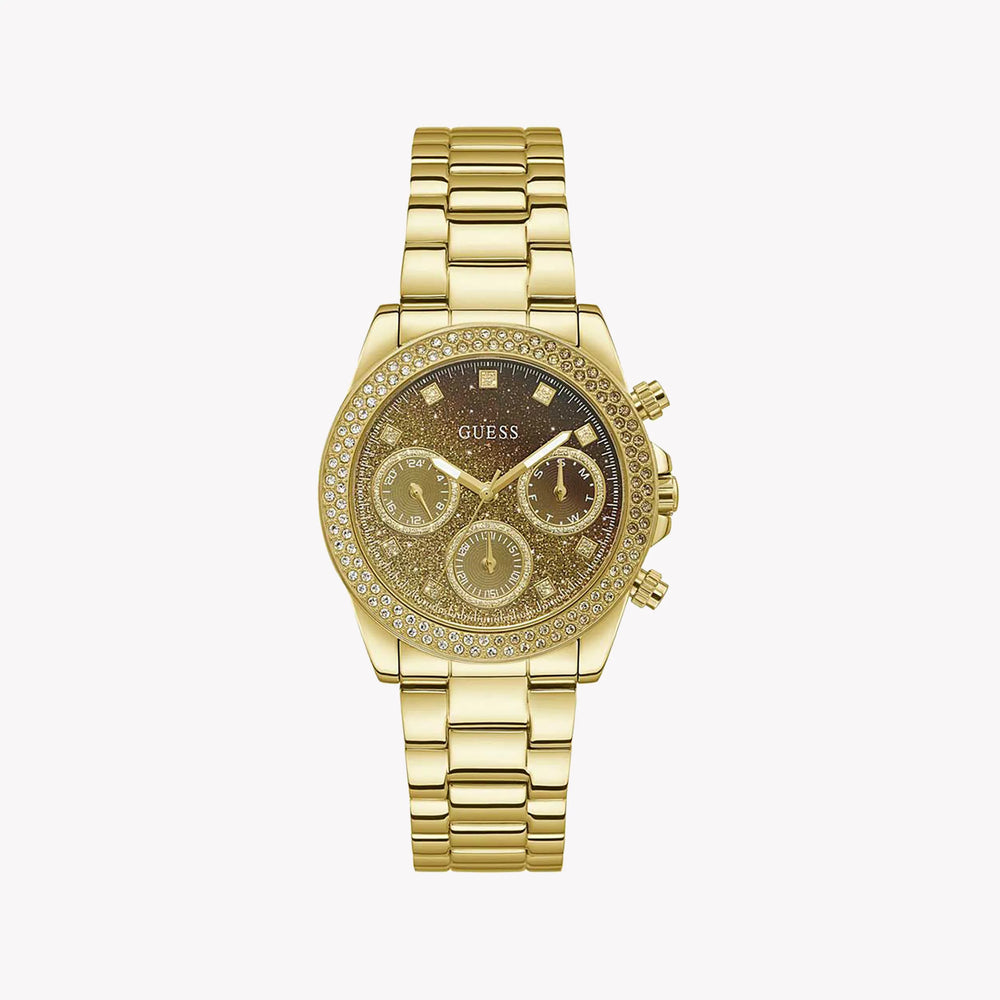 Guess Women's Gold Stainless Steel Watch, Gold Dial | Gw0483l2 by i-watch