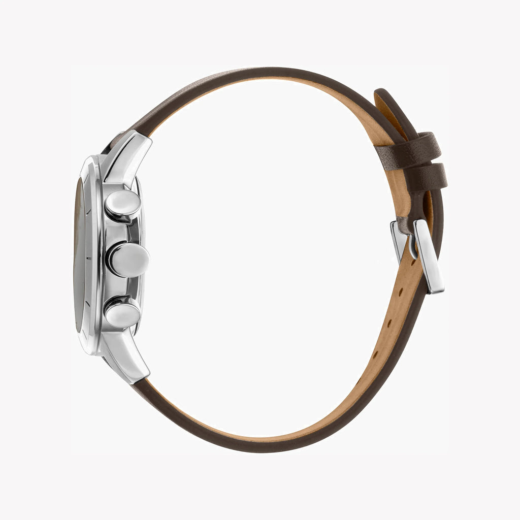 ESPRIT MEN'S BROWN LEATHER & BLACK DIAL WATCH - TIMELESS STAINLESS STEEL ELEGANCE-i-Watch-2