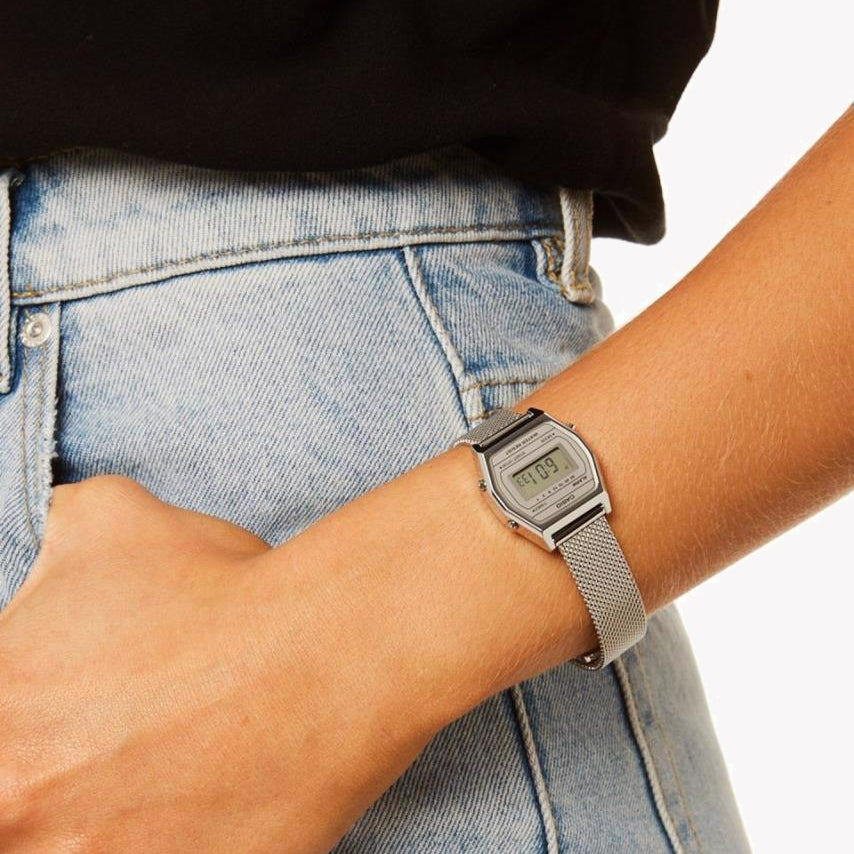 CASIO LA690WEM-7DF ELEGANT ADVENTURIST - CLASSIC SILVER DIGITAL WOMEN'S WATCH with stainless steel band and versatile features-i-Watch-2