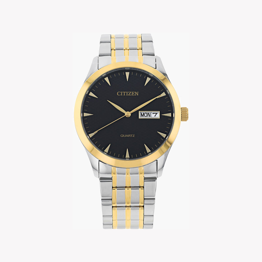 CITIZEN DZ5014-53E DYNAMIC PRECISION - ELEGANT GOLD & BLACK MEN'S WATCH
