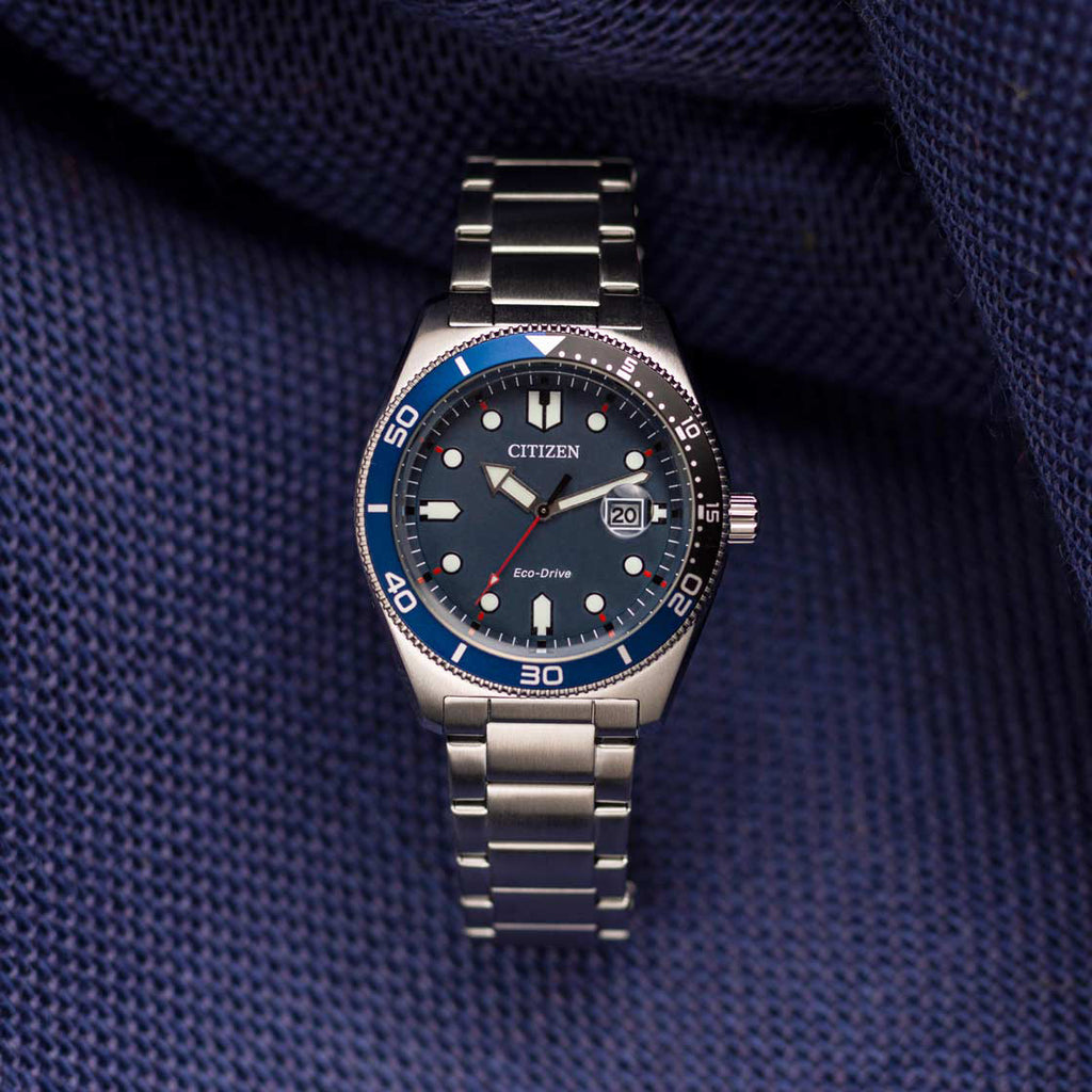 CITIZEN AW1761-89L - MENS STAINLESS STEEL TIMEPIECE WITH BLUE DIAL & 10 ATM WATER RESISTANCE-i-Watch-6