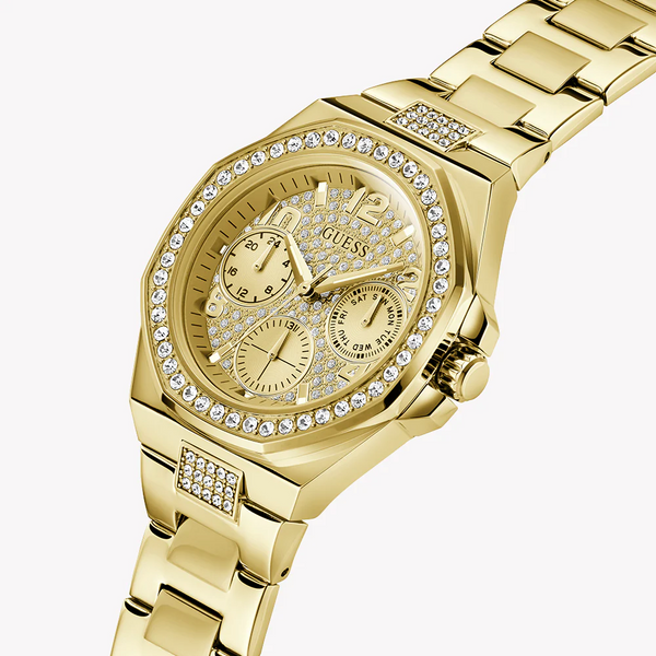 Guess Women's Gold Stainless Steel Watch, Champagne Dial | Gw0777l2 by i-watch