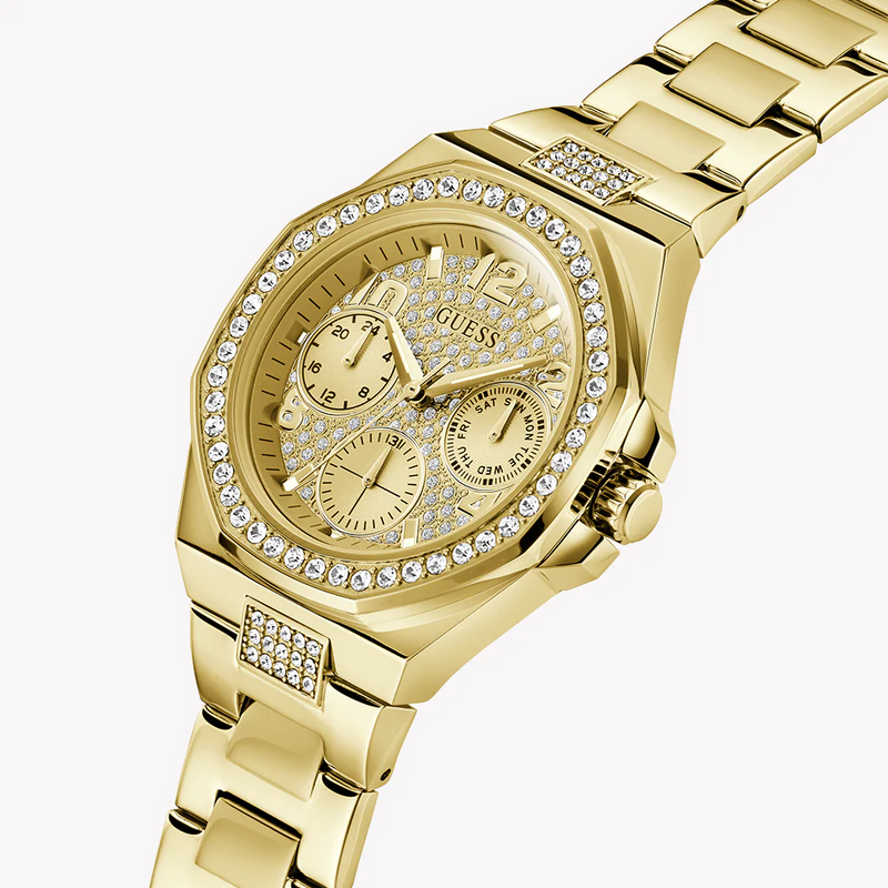 Guess Women's Gold Stainless Steel Watch, Champagne Dial | Gw0777l2 by i-watch