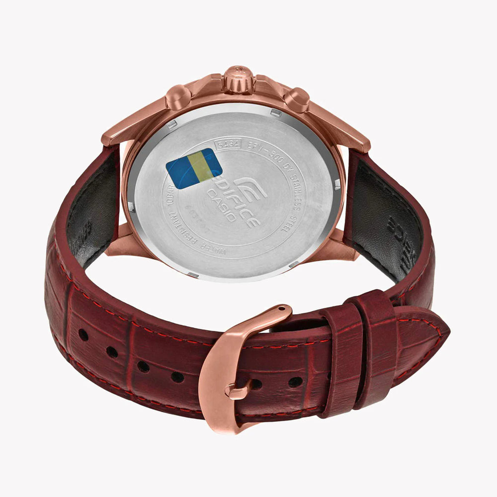Casio Edifice Efv-500gl-2avudf - Sporty Elegance Men's Watch With Rose Gold & Blue Dial by i-watch