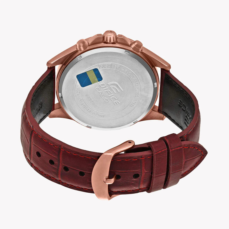 Casio Edifice Efv-500gl-2avudf - Sporty Elegance Men's Watch With Rose Gold & Blue Dial by i-watch