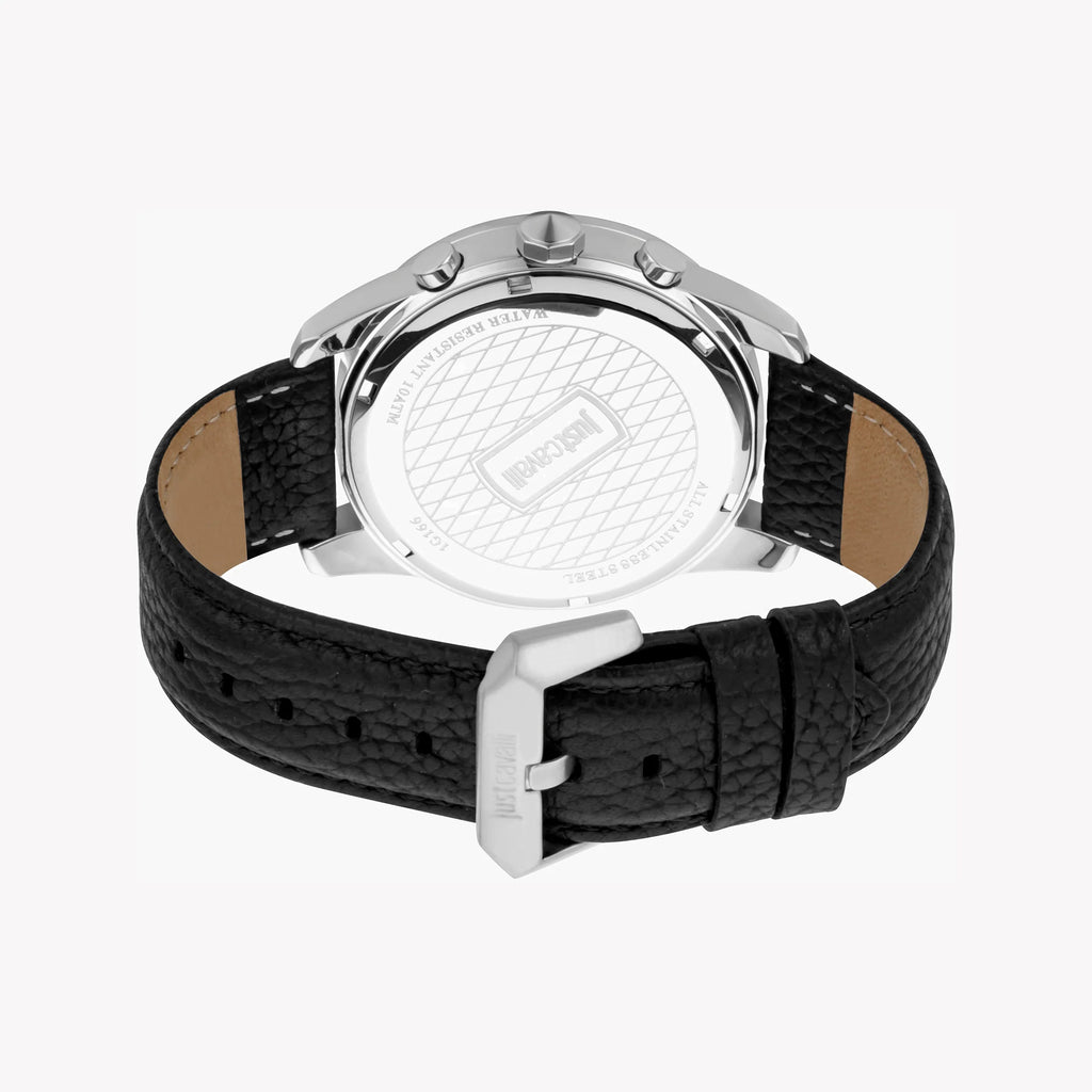 JUST CAVALLI JC1G166L0015 MEN'S ELEGANT LEATHER & STAINLESS STEEL TIMEPIECE-i-Watch-3