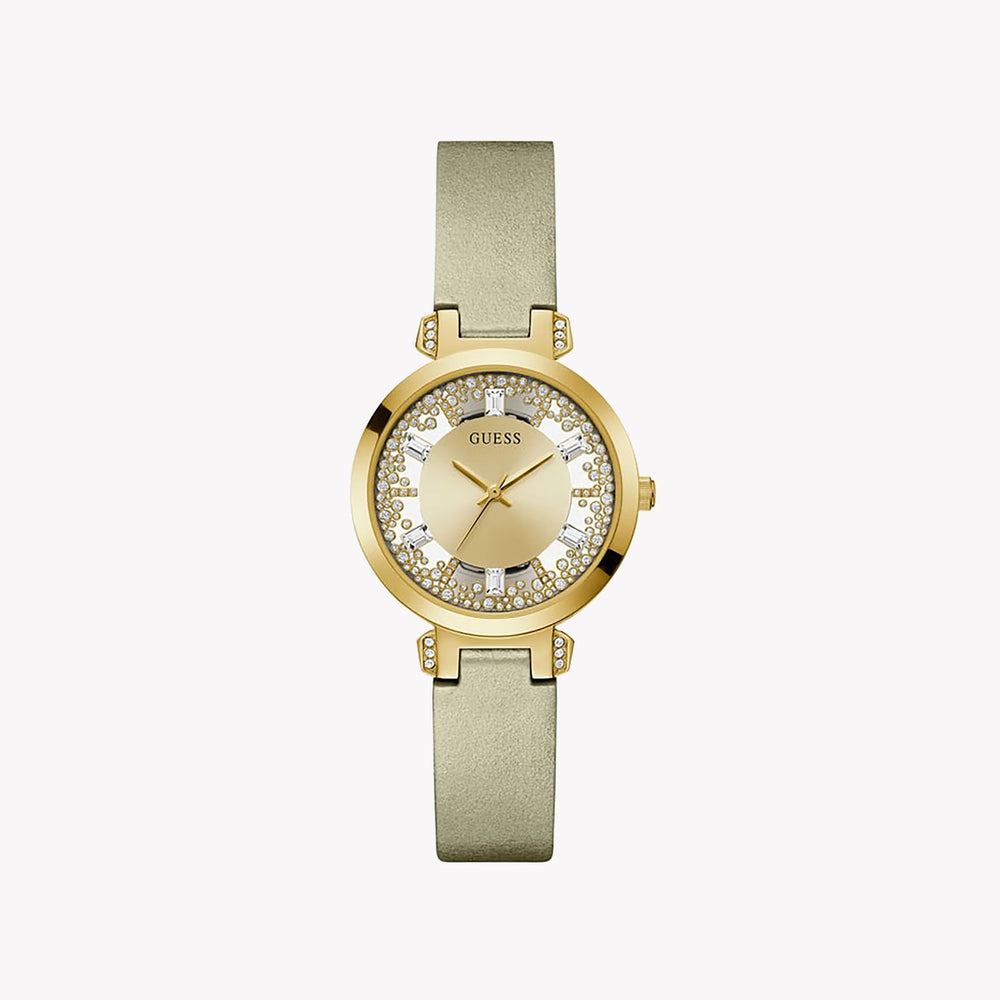 Guess Women's Gold Mesh Watch, Beige Band | Gw0535l4 by i-watch