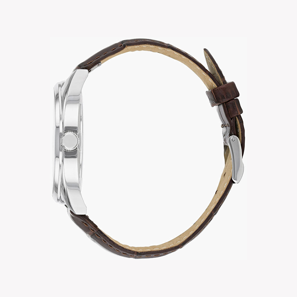 CITIZEN BI5090-09A - ELEGANT TIMEPIECE FOR MODERN MEN: SOPHISTICATED QUARTZ WITH LEATHER BAND-i-Watch-3