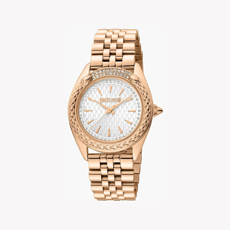Just Cavalli Women's Rose Gold Stainless Steel Watch, Silver Dial | Jc1l195m0375 by i-watch