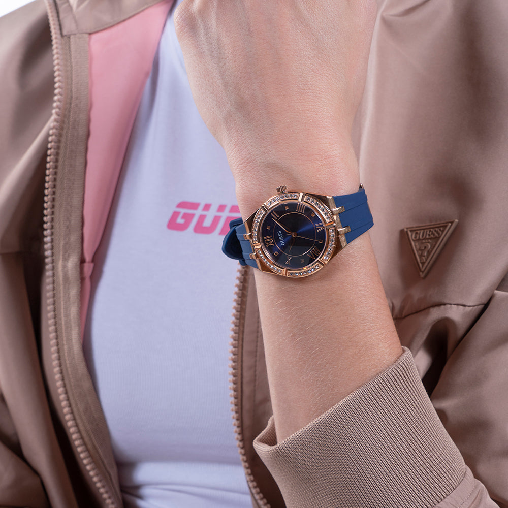 GUESS GW0034L4 CHARMING TIMEPIECE - VIBRANT ROSE GOLD & BLUE WOMEN'S WATCH-i-Watch-4
