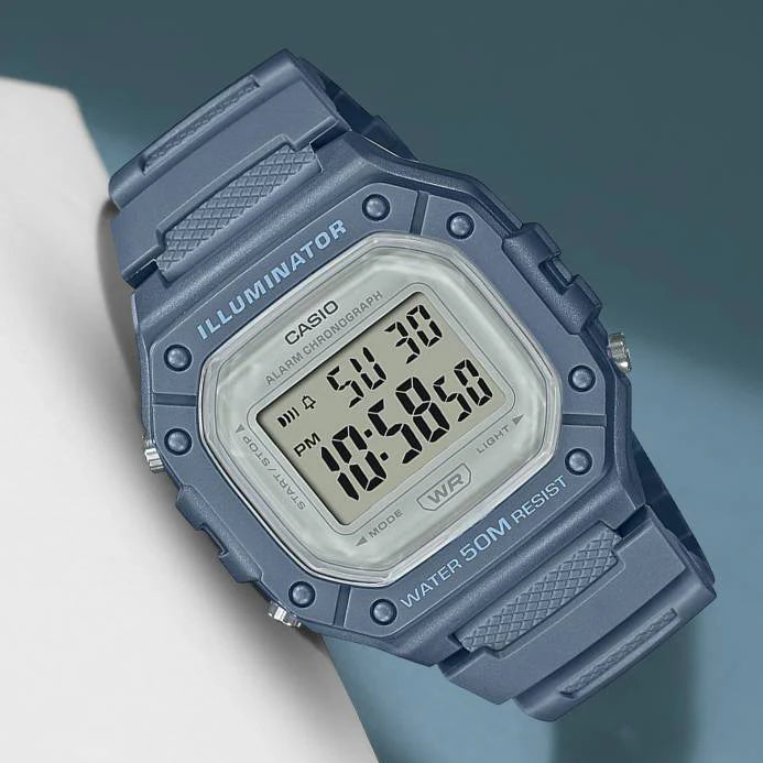 Casio G-Shock Unisex Blue Resin Watch, Digital | W-218hc-2avdf by i-watch