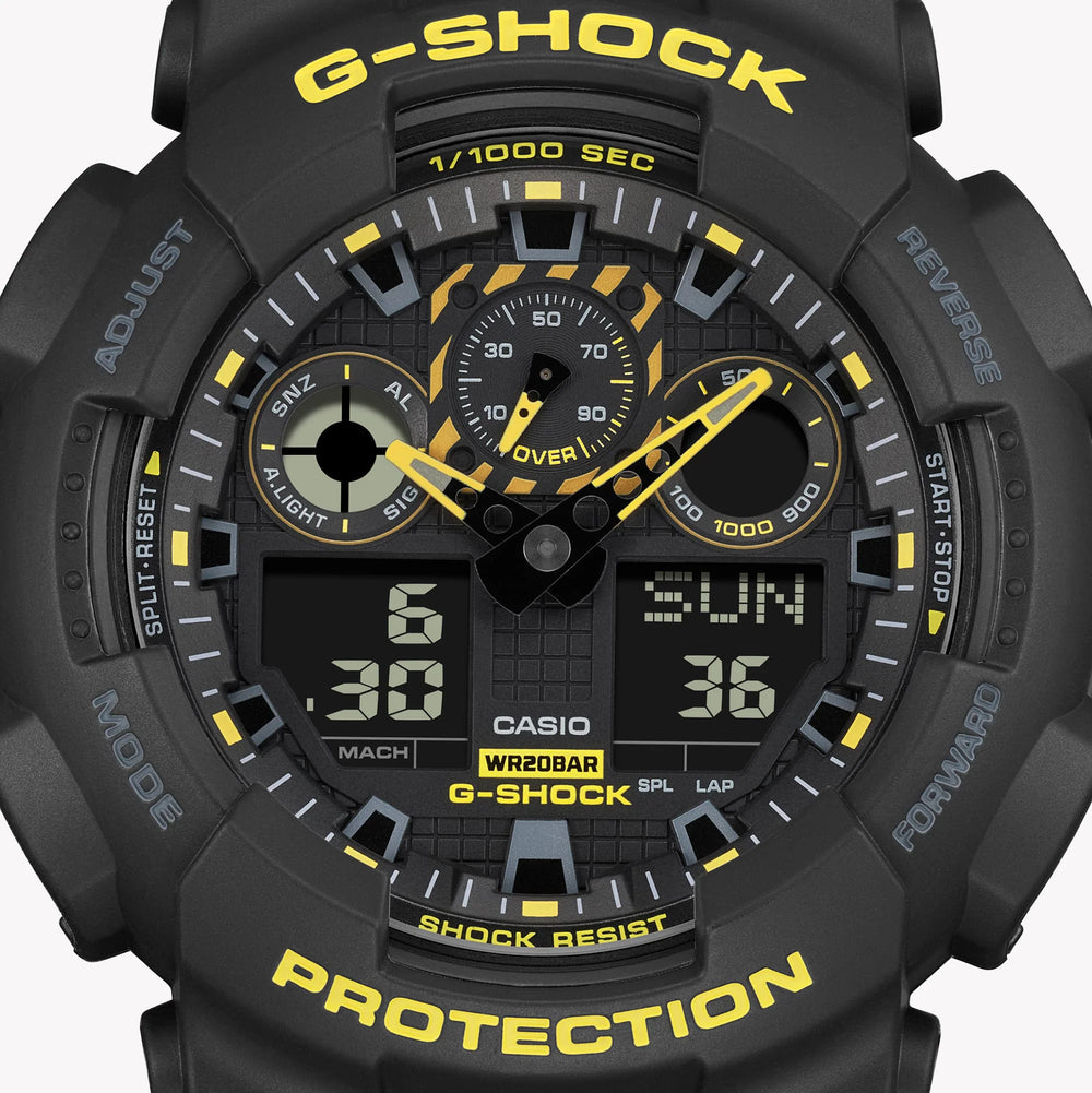 G-Shock Men's Black Resin Watch, Digital Dial | Ga-100cy-1adr by i-watch