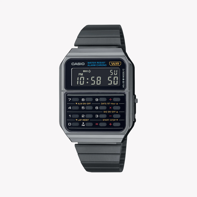 Casio Unisex Black Stainless Steel Watch, Digital Display | Ca-500wegg-1bef by i-watch