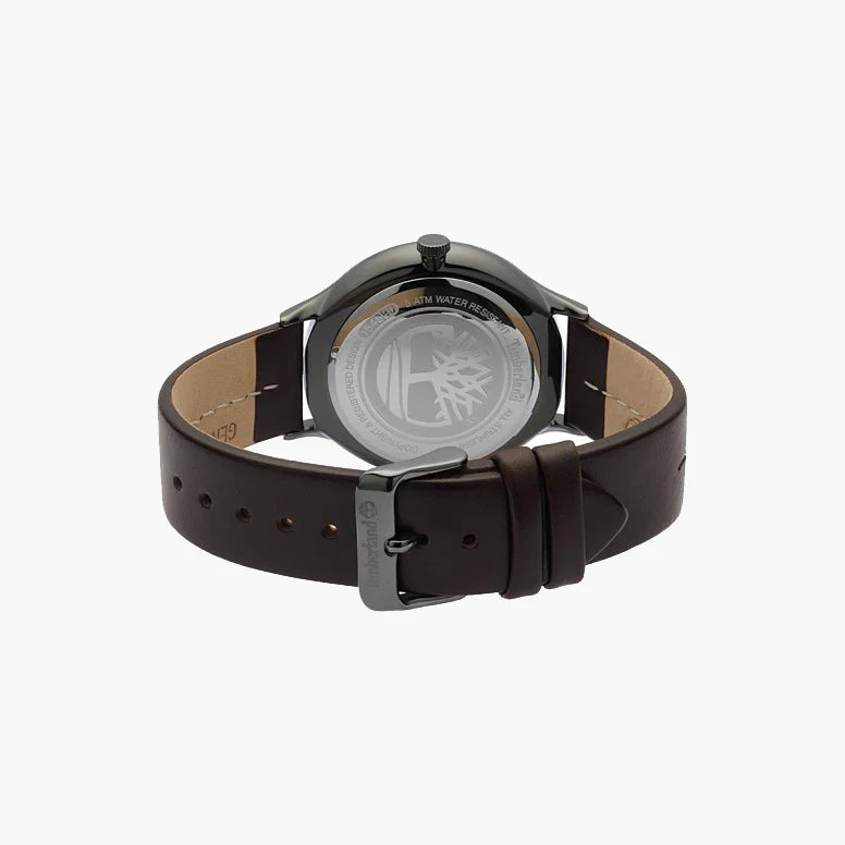 Timberland Men's Black Stainless Steel, Brown Leather | Tbl15488jsu03 by i-watch