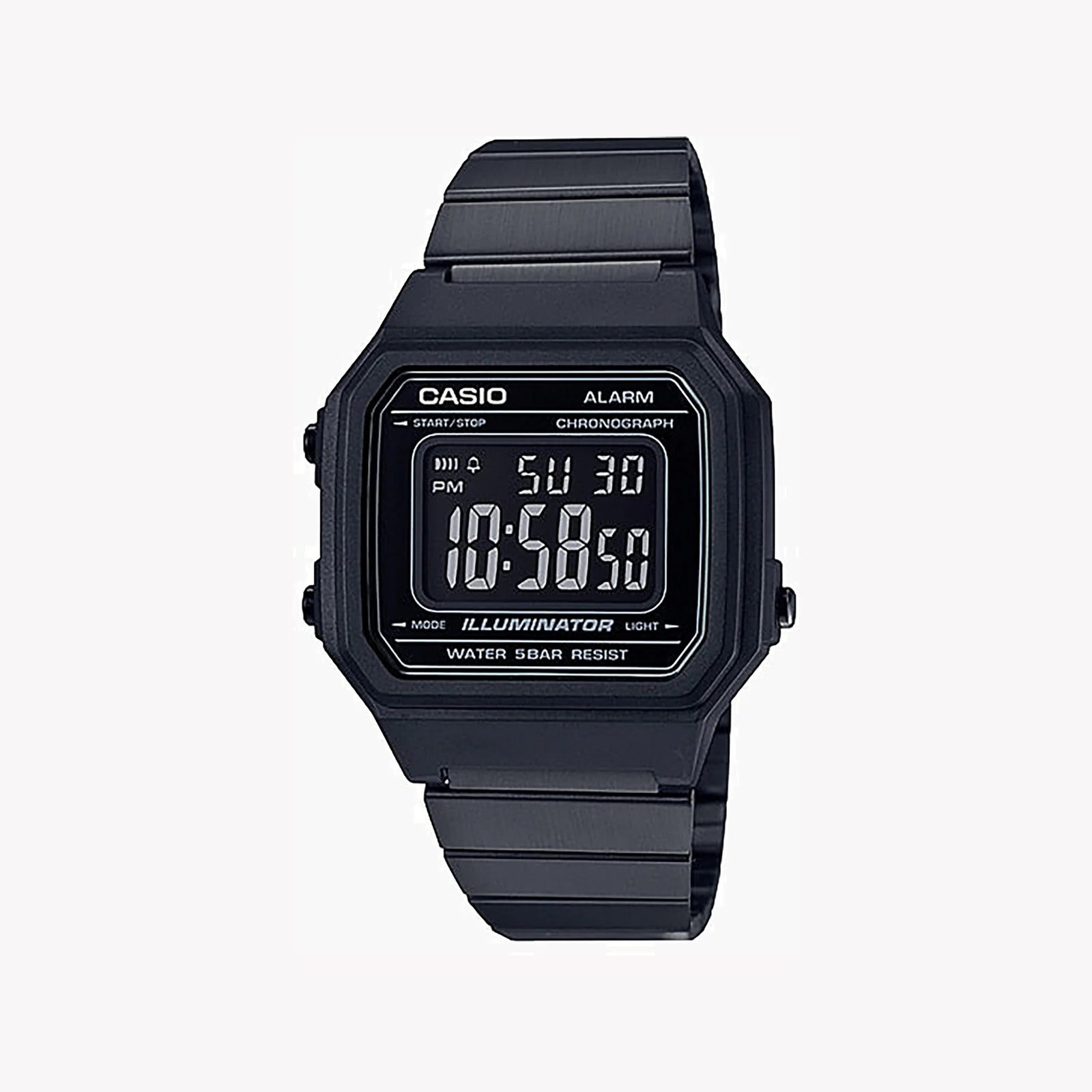 Casio Men's Black Resin Watch, Stainless Steel Band | B650wb-1bdf by i-watch