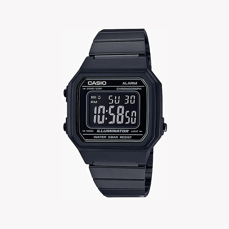 Casio Men's Black Resin Watch, Stainless Steel Band | B650wb-1bdf by i-watch