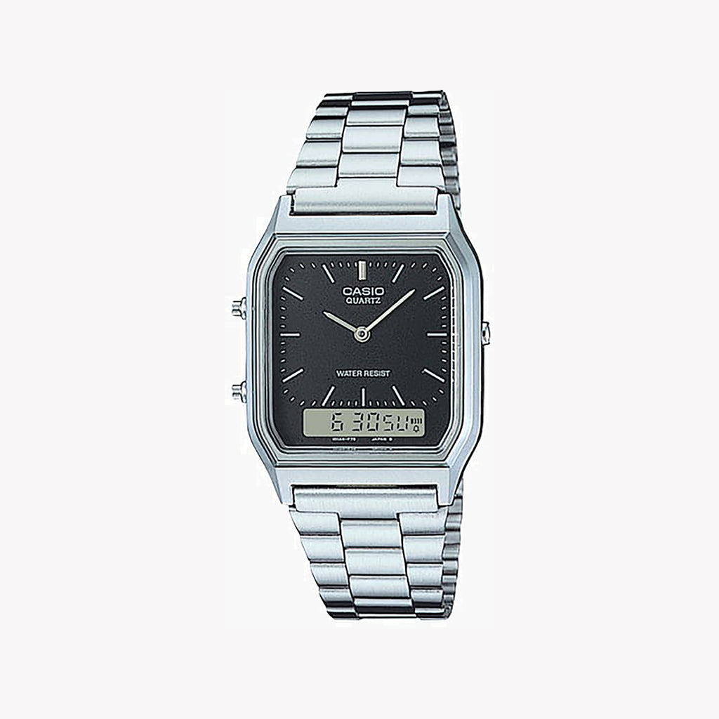 CASIO AQ-230A-1DMQ - BOLD PERFORMANCE TIMEPIECE - SLEEK SILVER STYLE, RELIABLE FUNCTIONALITY-i-Watch-2