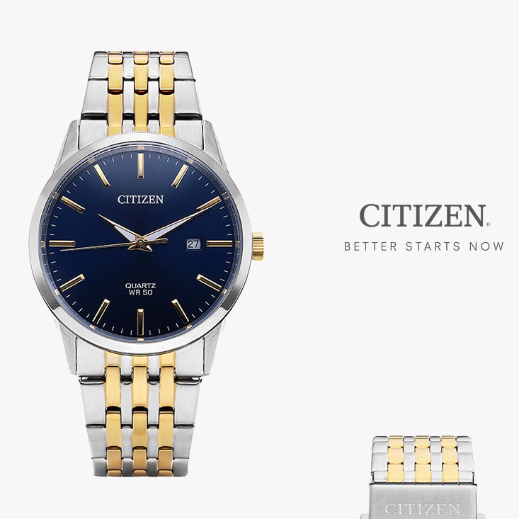 CITIZEN BI5006-81L - ELEGANT BLUE DIAL MEN'S WATCH WITH STAINLESS STEEL & GOLD BAND-i-Watch-4