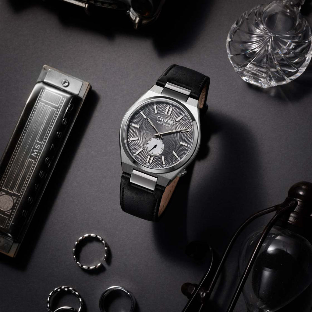 CITIZEN NK5010-01H CLASSIC ELEGANCE - MENS AUTOMATIC TIMEPIECE WITH LEATHER BAND & GRAY DIAL-i-Watch-5