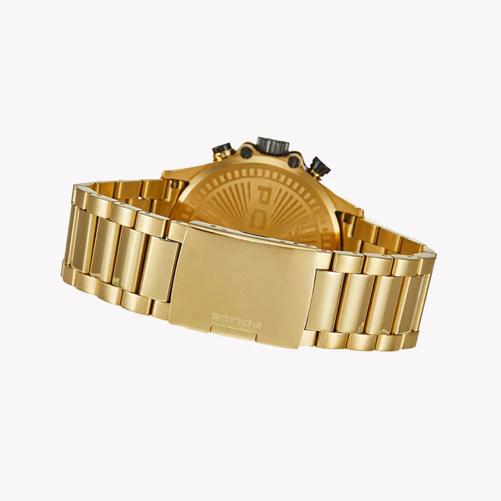 Police Men's Gold Watch, Black Dial | Pl-16018jsg_02m by i-watch