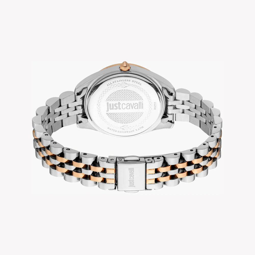 Just Cavalli Women's Two Tone Stainless Steel Watch, Silver Dial | Jc1l210m0505 by i-watch
