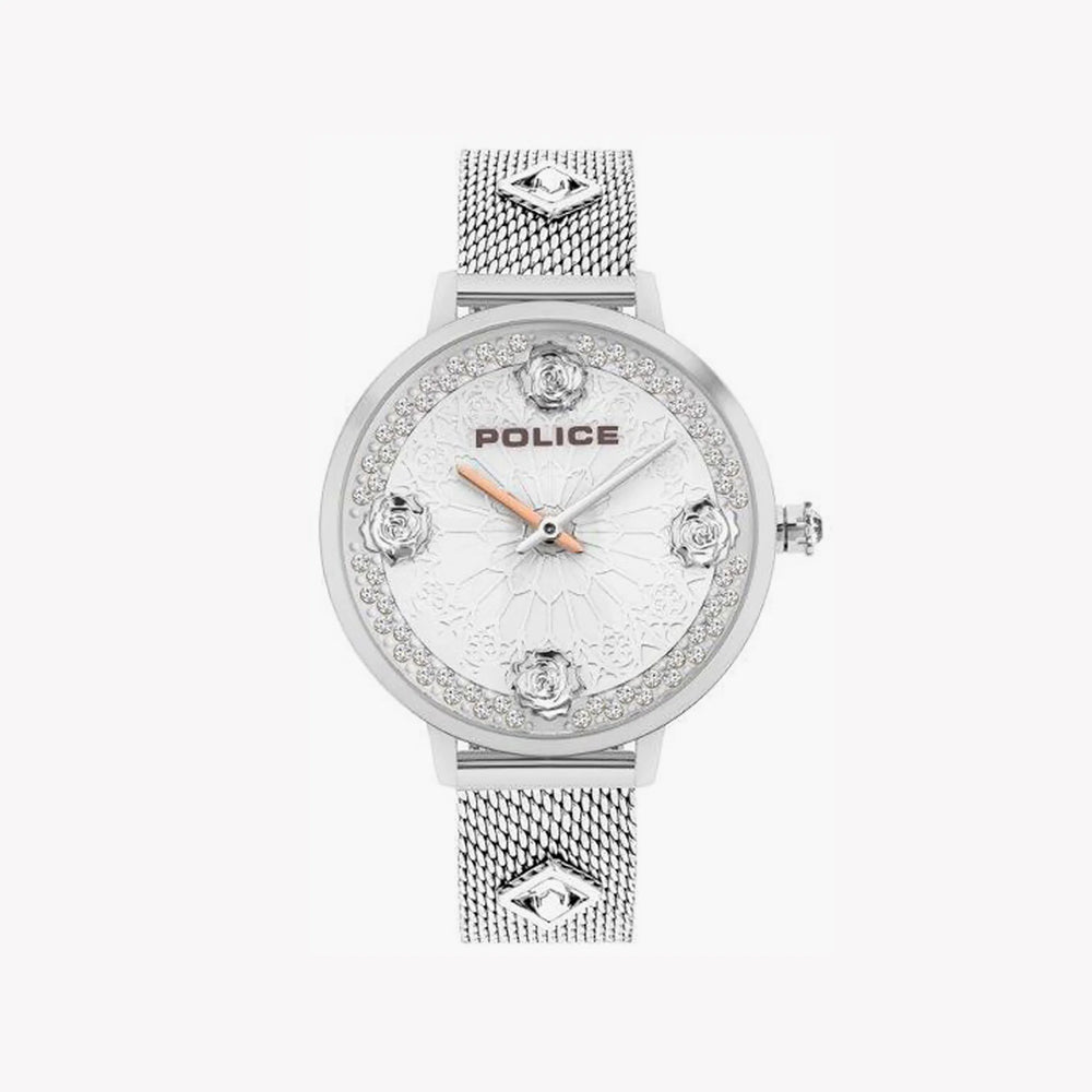 Police Women's Silver Stainless Steel Watch, White Dial | Pl-16031ms_04mm by i-watch
