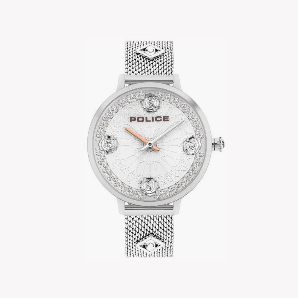POLICE PL-16031MS_04MM - ELEGANT TIMEPIECE FOR MODERN WOMEN - SOPHISTICATED SILVER & WHITE DIAL