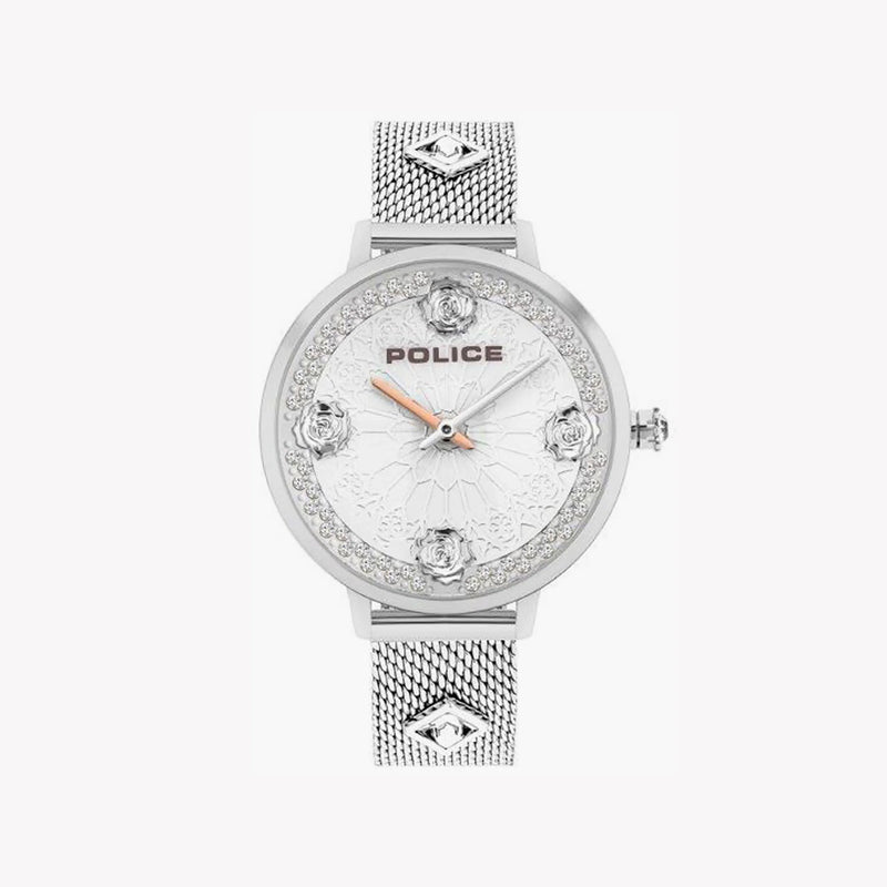 Police Women's Silver Stainless Steel Watch, White Dial | Pl-16031ms_04mm by i-watch