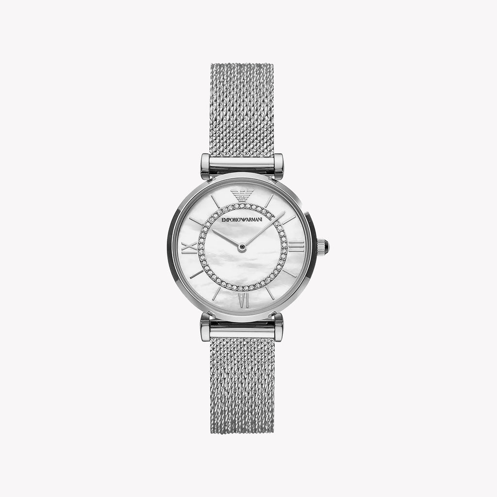 EMPORIO ARMANI AR11319 CHIC ALLURE - ELEGANT SILVER TIMEPIECE FOR THE MODERN WOMAN