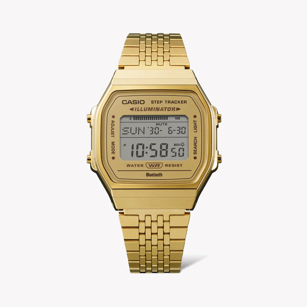Casio Unisex Gold Resin & Metal Watch, Gold Dial | Abl-100weg-9aef by i-watch