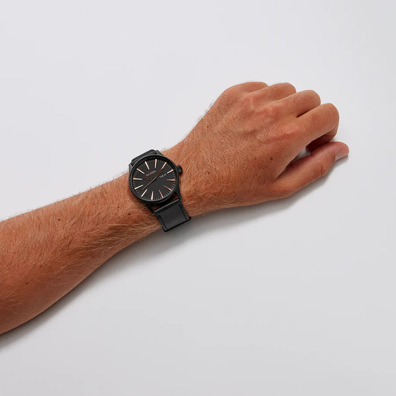 Nixon Men's Black Stainless Steel Watch, Black Leather | A105-1041 by i-watch