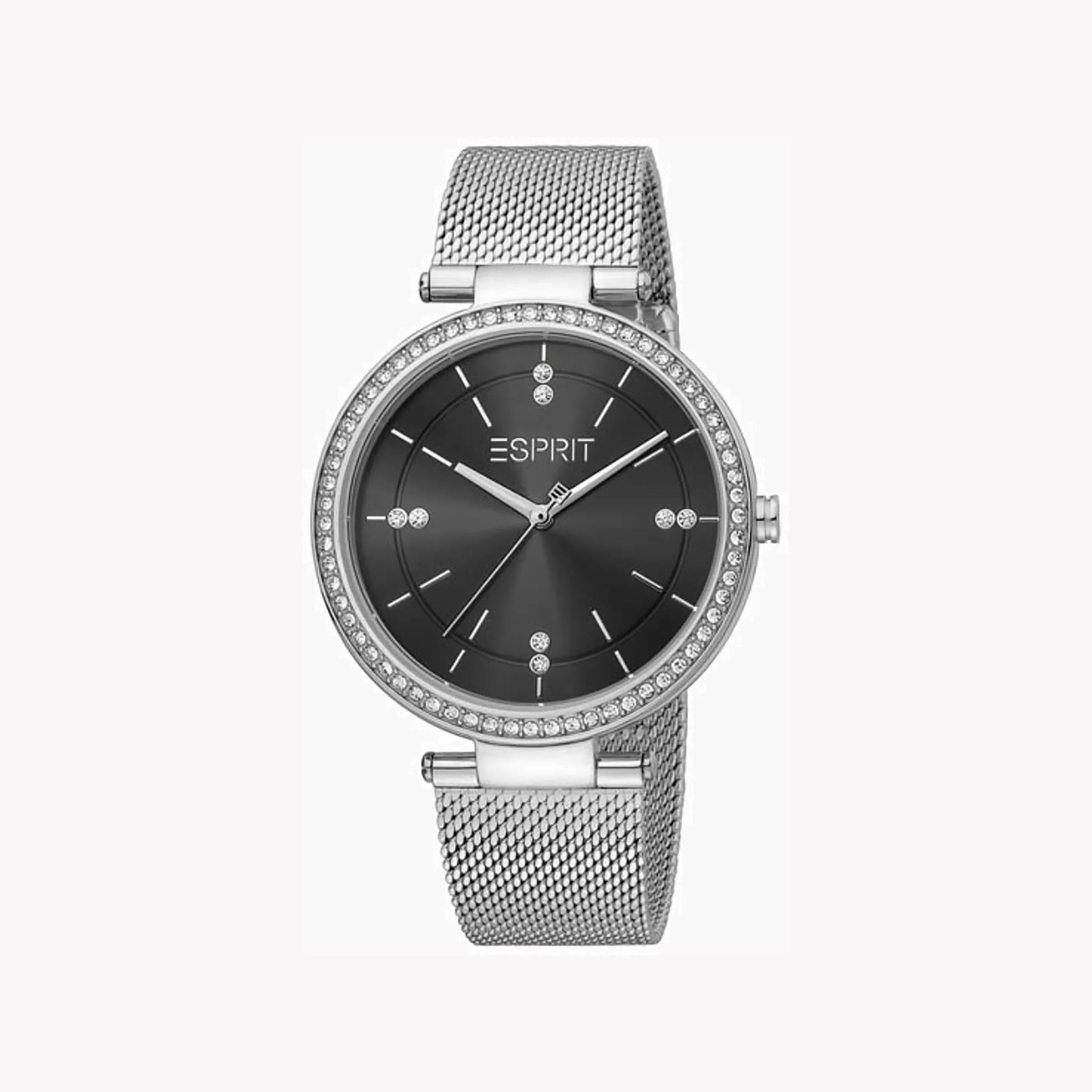 ESPRIT Women's Watch with Silver Stainless Steel Case and Silver Stainless Steel Band