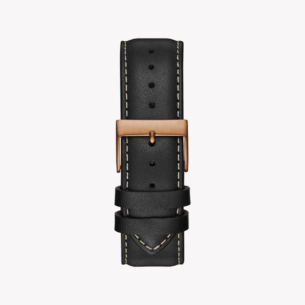 Guess Watches Men's Rose Gold & Black Leather, Black Dial | W1170g2 by i-watch