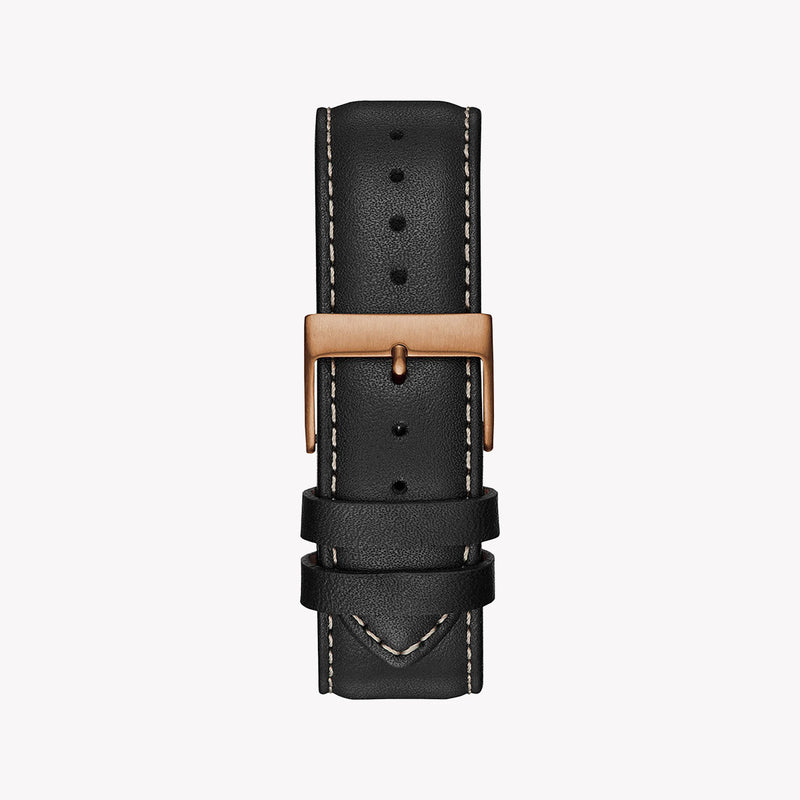 Guess Watches Men's Rose Gold & Black Leather, Black Dial | W1170g2 by i-watch