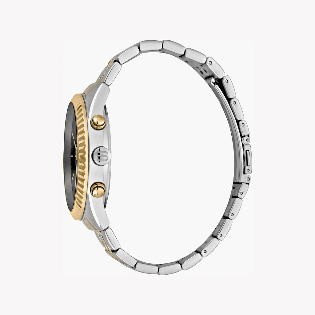 ESPRIT ELEGANCE ES-3000 - TIMELESS MEN'S WATCH with Silver & Gold Stainless Steel Band and Black Dial-i-Watch-2