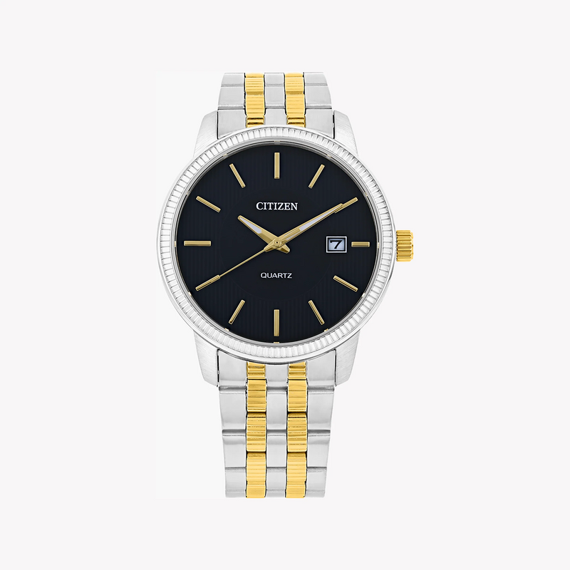 Citizen Dz0054-56e Men's Timepiece - Elegant Quartz Watch With Striking Black Dial & Stainless Steel Band by i-watch
