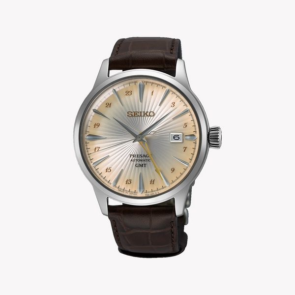 Seiko Men's Silver Watch, Brown Leather Band | Ssk041j1 by i-watch